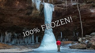 Frozen Copperas Falls Hike  Red River Gorge Kentucky [upl. by Amein72]