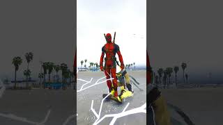 GOD VS DEADPOOL IN GTA 5 gta gtav gta5 deadpool god spiderman games gaming game ironman [upl. by Katie401]