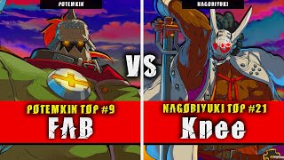 GGST  FAB Potemkin VS Knee Nagoriyuki  Guilty Gear Strive High level gameplay [upl. by Llechtim289]