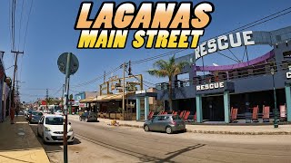 LAGANAS Main Street  Zakynthos  Greece 4k [upl. by Edsel]