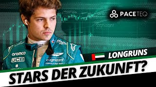 Diese F1Rookies haben die Stammfahrer geschlagen  LongrunAnalyse Abu Dhabi [upl. by Ahsikyt]