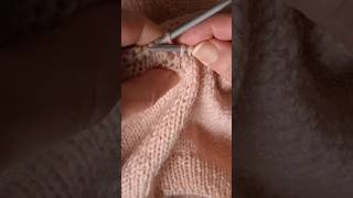 Picking up stitches for the sleeve knitting [upl. by Aileon807]