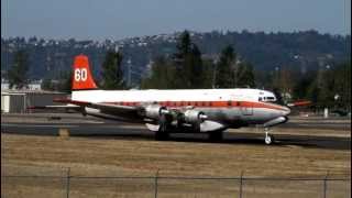 Douglas DC7 Takeoff Roll [upl. by Stiruc]