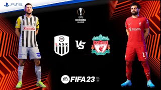 Lask vs Liverpool Europa League 202324 Group E FIFA 23 [upl. by Tevlev]