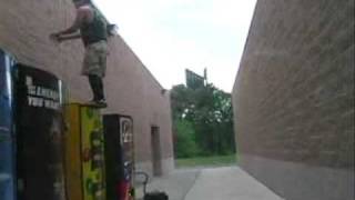 Vending Machine Backflip Back Flip Fail Flop Attempt 2 [upl. by Thisbe]