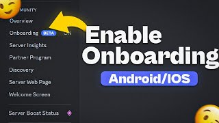 Discord Onboarding How To Enable It On AndroidIOS [upl. by Pampuch]