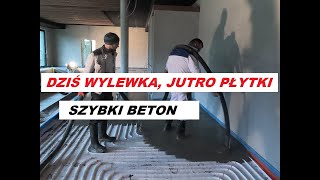 Szybki beton czyli kładziemy terakotę na drugi dzień po wylaniu [upl. by Lauree]