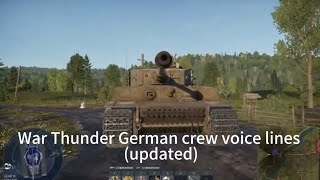 Some War Thunder German crew voice lines updatedmaybe REUPLOAD [upl. by Fergus281]