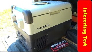 Dometic CFX50 Refrigerator Powered by a Jump Starter Test [upl. by Upton]