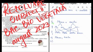 REZOLVARE SUBIECTA BACALAUREAT BIOLOGIE VEGETALA SESIUNEA AUGUST 2023  SUBIECTUL II [upl. by Silirama]