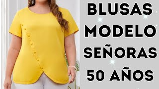 50 BLUSAS para SEÑORAS de 50 AÑOS  MODELOS ELEGANTES para DAMAS DE 50 [upl. by Akiv172]