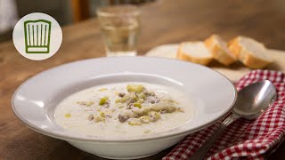 KäseLauchSuppe mit Hackfleisch Rezept chefkoch [upl. by Lucienne]