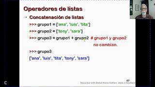 Usando los operadores de concatenación repetición y membresía para listas en Python Parte 4 [upl. by Lion943]