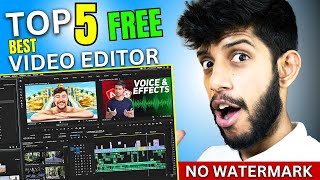 Top 5 Best FREE 🔥 Video Editing Softwares ⚡ 2024 Basic to Advance For YouTube Videos  PC amp LAPTOP [upl. by Kelley797]