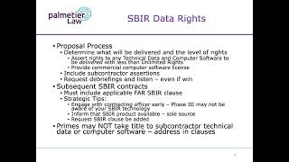 SPONSORED CONTENT  Palmetier Law  Unleashing Small Business Innovations SBIRSTTR Part 2 of 2 [upl. by Petracca]