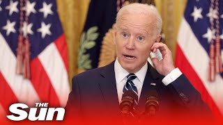 Joe Biden completely forgets what he’s talking about in excruciating press conference [upl. by Dorca]