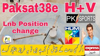 Good News Paksat38e HV lnb Position change and more channelPaksat38edish settingsPaksat 38e [upl. by Milla]