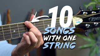 Top 10 ONE String Songs For ACOUSTIC Guitar [upl. by Alessandra866]