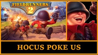 Fieldrunners 2  Hocus poke us heroic  basic towers  INSANE [upl. by Farver]