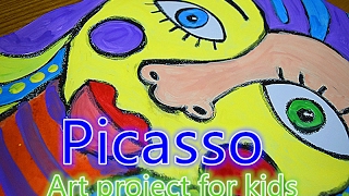 Art project for kids  Picasso 1😁😂😃😄 [upl. by Cassady573]