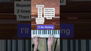 Cian Ducrot  Ill Be Waiting EASY Piano Tutorial With Letter Notes Shorts [upl. by Ahsaetal]