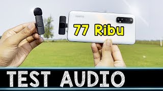 PALING MURAH  TES AUDIO MIC WIRELESS MURAH 77RB TOPSPOT TYPE C LIGHTNING IPHONE ANDROID TES JARAK [upl. by Glick]