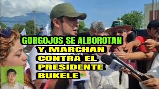 GORGOJOS ASOLIADOS MARCHAN CONTRA BUKELE bukele asamblealegislativa [upl. by Yelah]