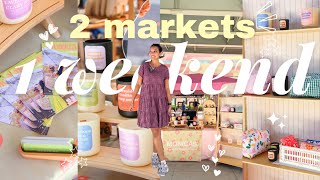 2 markets in one weekend as a small business owner🛍️💸 popup shop vlog [upl. by Onilatac]