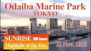 Sunrise of Odaiba Marine Park 21 Nov 2020 御台場日出 御台場海濱公園 [upl. by Kostival]