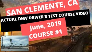 ACTUAL TEST VIDEO San Clemente DMV Behind The Wheel Drivers License Test Course Video July 2019 [upl. by Sadiras]