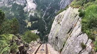 Unedited Actual Speed of the Viral Gelmerbahn Mountain Train  Warning Noisy [upl. by Nhtanhoj]