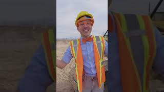 Blippi Sings in an Excavator🧡🩵  Blippi Shorts  shorts blippi excavator [upl. by Elaen594]