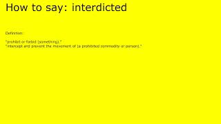 How to pronounce interdicted by british speaker [upl. by Allyson749]