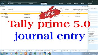 journal entry in tally prime  tally prime  journal voucher entry in tally prime [upl. by Acul146]