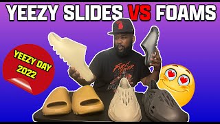 Yeezy Slides VS Foam Runners  Sizing Tips Which Yeezys To Go For On Yeezy Day 2022 [upl. by Alcott835]