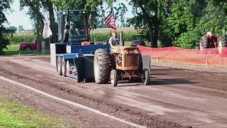 Minneapolis Moline G6 quotLemon Twistquot pulling 6700 KOH 8mph at Lesterville SD 2024 [upl. by Brufsky]