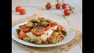 Feta al forno con pomodorini e olive schiacciate  Ricette che Passione [upl. by Warrin139]