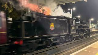 The Armistice Day Steam Express Train at Night  LMS Black 5 No 44871 Locomotive [upl. by Canon]