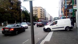 Saída do autocarro do Sporting na Boavista em direção a aves [upl. by Odlabso976]