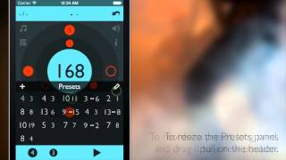 Tempo Advance Metronome App for iOS  Demo Video Presets [upl. by Esmerelda]