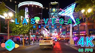 Late Night Drive in Las Vegas Part 34 Nevada USA 4K  UHD [upl. by Adiuqram]