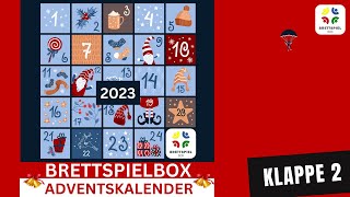 Brettspiel Adventskalender 2023 Brettspielbox Klappe 2 [upl. by Laurens]