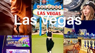 【Las Vegas vlog】4泊5日で楽しみ尽くす初ラスベガス旅行🇺🇸贅沢ディナーカジノアンティロープキャニオンショッピングフットボール観戦が最高すぎた [upl. by Aneger]