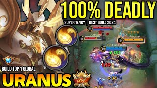 URANUS BEST BUILD 2024  BUILD TOP GLOBAL URANUS GAMEPLAY  MOBILE LEGENDS✓ [upl. by Elka50]