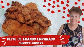 PEITO DE FRANGO EMPANADO NO IOGURTE VOCÊ JA COMEU  SUPER SEQUINHO E CROCANTE  Chicken Fingers [upl. by Mitchiner632]