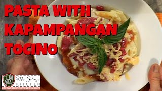 PASTA with KAPAMPANGAN TOCINO Mrs Galangs Kitchen S2 Ep4 [upl. by Norse117]