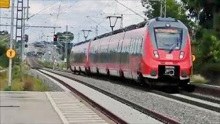 Bad Staffelstein mit ICEs Ex MET Regionalzüge ET 442 VT 641 Güterzüge OHE DB Stadtbilder [upl. by Tolmann]