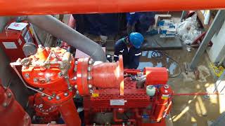 Naffco Fire Pump Test w Pressure Relief Valve [upl. by Auqinal]