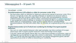 Videooppgåve 8 til innføringskurs i juridisk metode [upl. by Tonl]