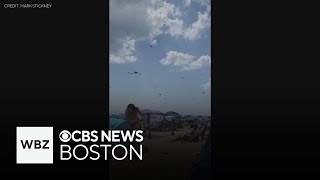 Witness says hundreds of thousands of dragonflies swarmed Rhode Island beach [upl. by Reeta918]